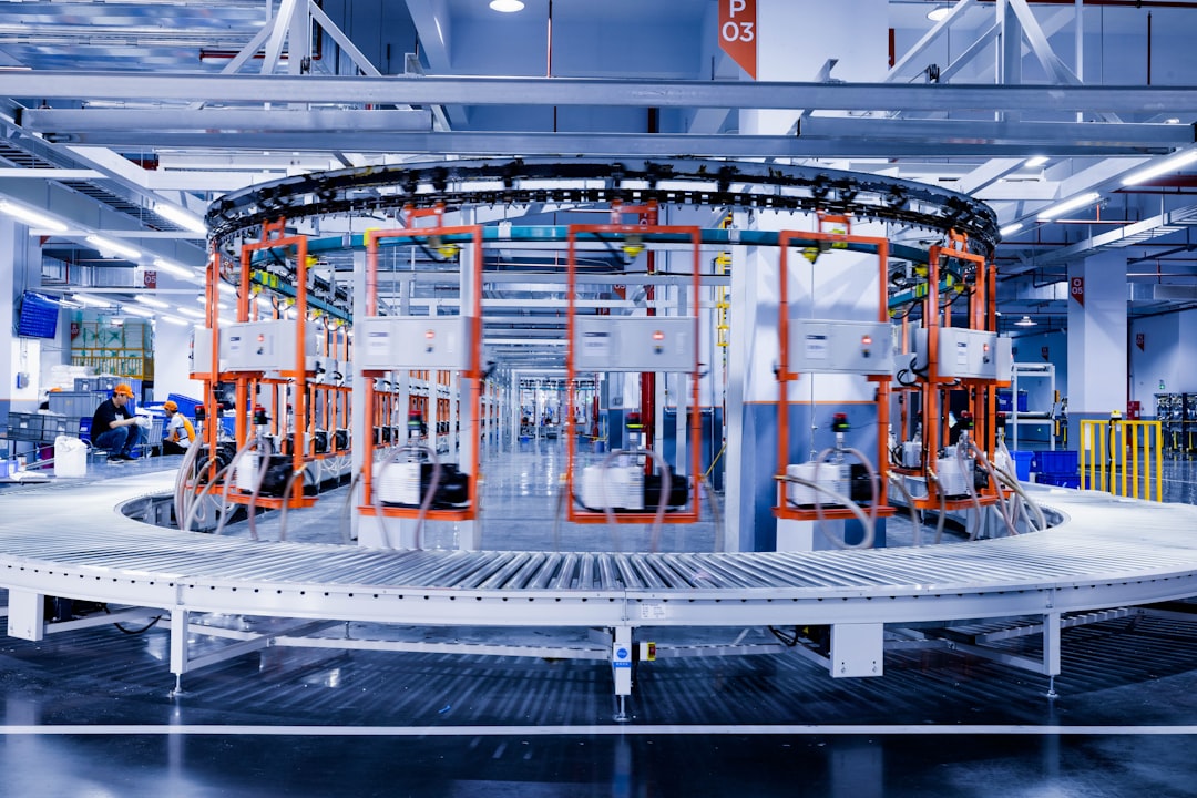 Close-up shot of the auto high performance line, in the inspection workshop of the refrigerator.